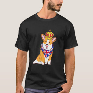 Kids Corgi Hund Britische Königinnen Platin-Jubilä T-Shirt
