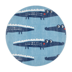 Kids Crocodile Muster: Sommerspielerie. Schneidebrett
