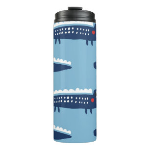 Kids Crocodile Muster: Sommerspielerie. Thermosbecher