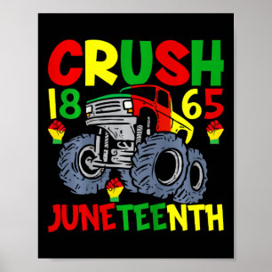 Kids Crush Juneteenth Lkw Design für den 19. Juni Poster