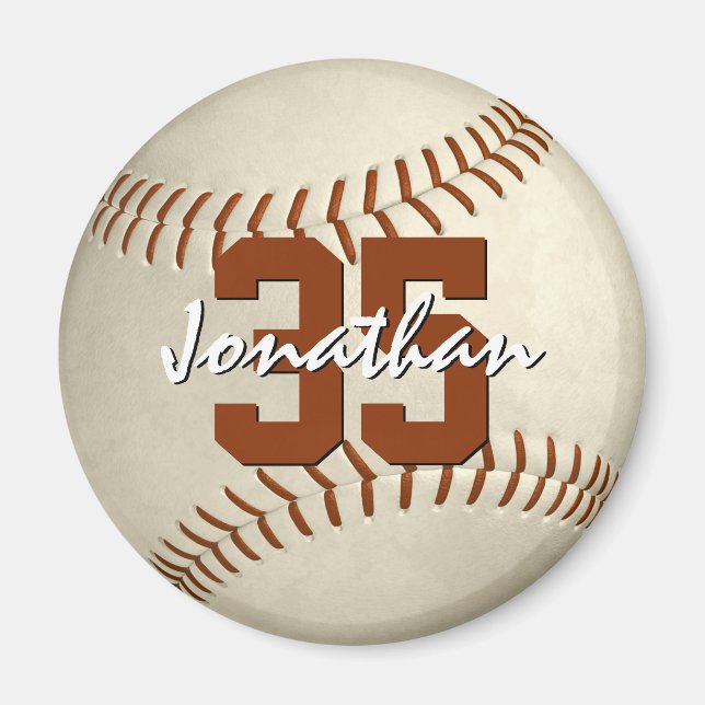 Kids Custom Baseball Softball personalisiert Magnet (Vorne)