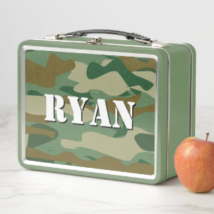 Kid's Custom Lunch Box mit grüner Armee Tarnung
