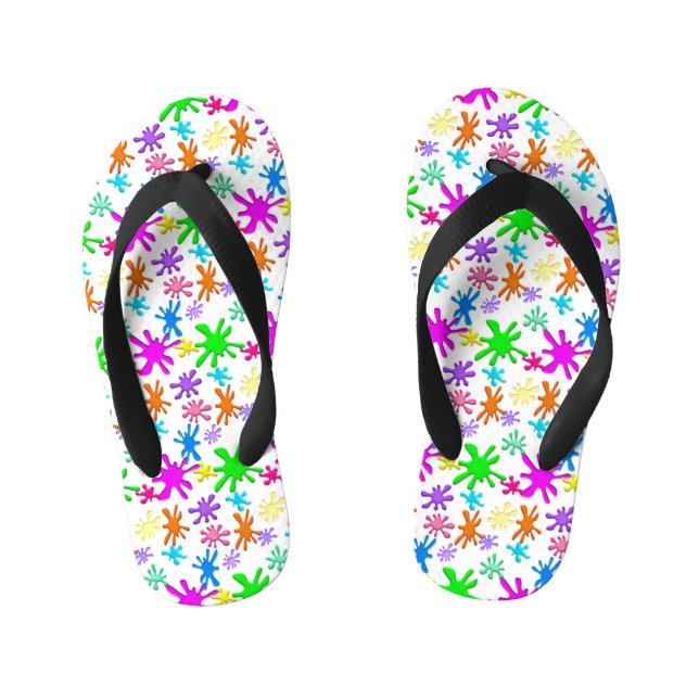 Kids Custom Paint Splash Flip Flops (Fußbett)