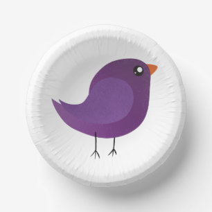 Kids cute birdy pappteller
