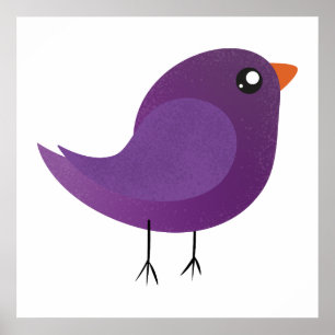 Kids cute birdy  poster