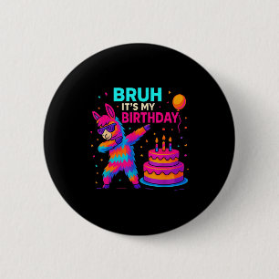 Kids Dabbing Lama Geburtstag Lustige Bday Party T- Button