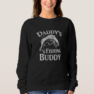 Kids Daddy's Fishing Buddy Son Daughter Fisherman Sweatshirt