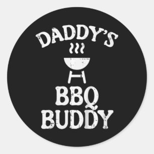 Kids Daddys Grillen Buddy Niedlich Barbecue Family Runder Aufkleber