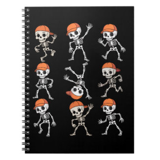 Kids Dancing Skeleton Halloween Notizblock
