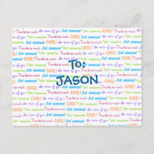 KIDS Danke Postkarte