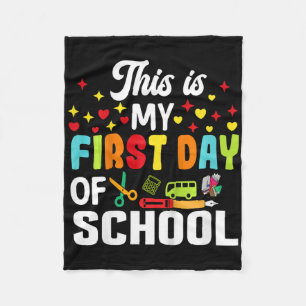 Kids das ist mein erstes Schultag-Shirt Ck zur Sch Fleecedecke