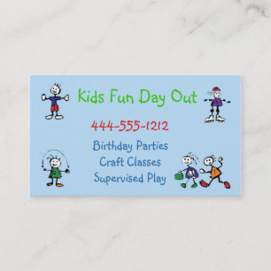 Kids Daycare Partys Place Business Card benutzerde Visitenkarte