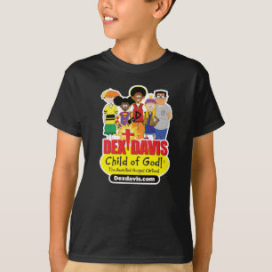 Kid's "Dex n' Friends" T - Shirt (dunkle Farben)