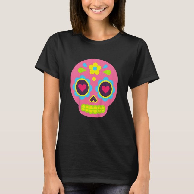 Kids Dia De Los Muertos  Baby Sugar Skull Cute Tod T-Shirt (Vorderseite)