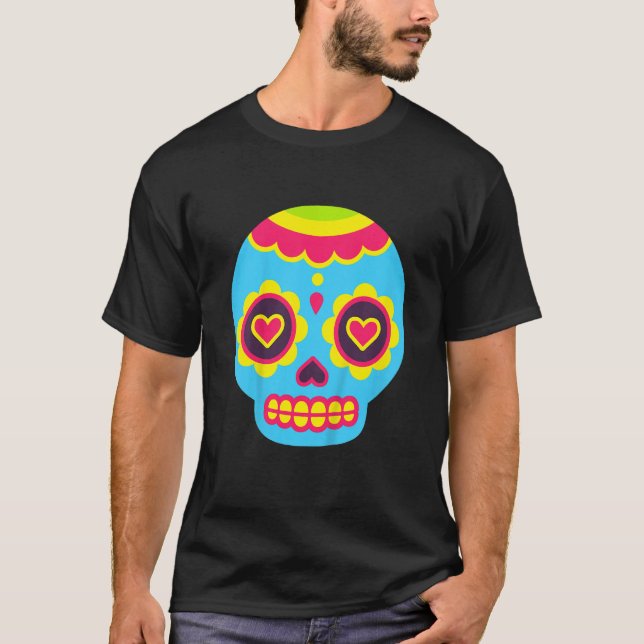 Kids Dia De Los Muertos Costume Baby Sugar Skull C T-Shirt (Vorderseite)