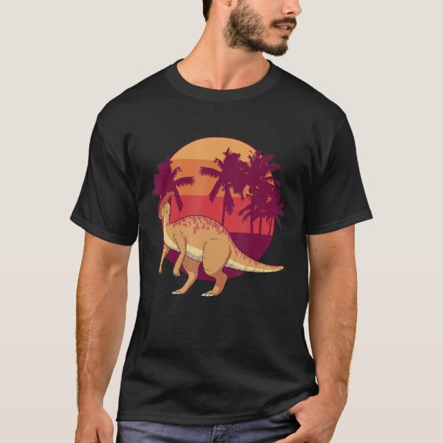 Kids Dino Dinosaur Parasaurolophus T-Shirt (Vorderseite)