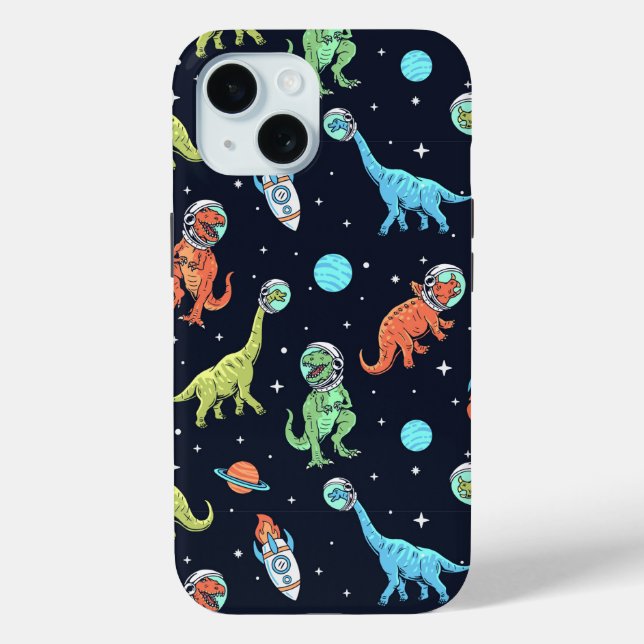 Kids Dinosaur Astronaut Pattern Case-Mate iPhone Hülle (Rückseite)