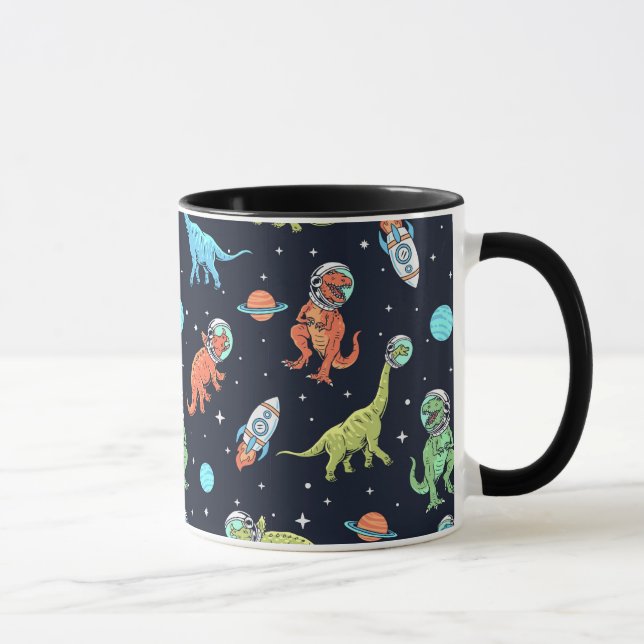 Kids Dinosaur Astronaut Pattern Tasse (Rechts)
