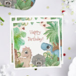 Kids Dinosaur Birthday Serviette<br><div class="desc">Personalisieren Sie das Geburtstagsjahr auf diesen niedlichen Dinosaurier-Servietten, die für jede Geburtstagsparty eines Kindes großartig sind.</div>