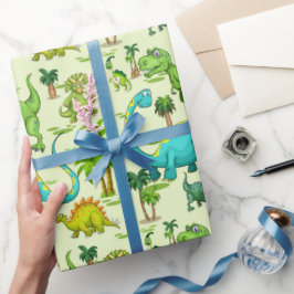 Kids Dinosaur Fun Geschenkpapier