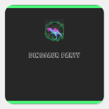 Kids Dinosaur Geburtstagsparty Square Sticker