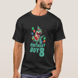 Kids Dinosaur Rawr Kids Boy Dino Geburtstag 8 T-Shirt