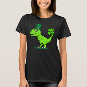 Kids Dinosaur Saint Patrick's Day T Rex Dino Shamr T-Shirt