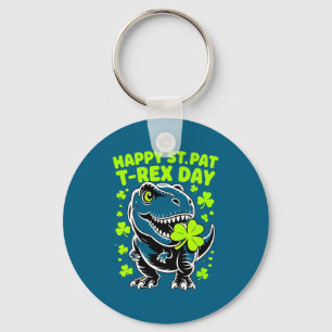 Kids Dinosaur St. Patricks Day Jungen glücklicher Schlüsselanhänger