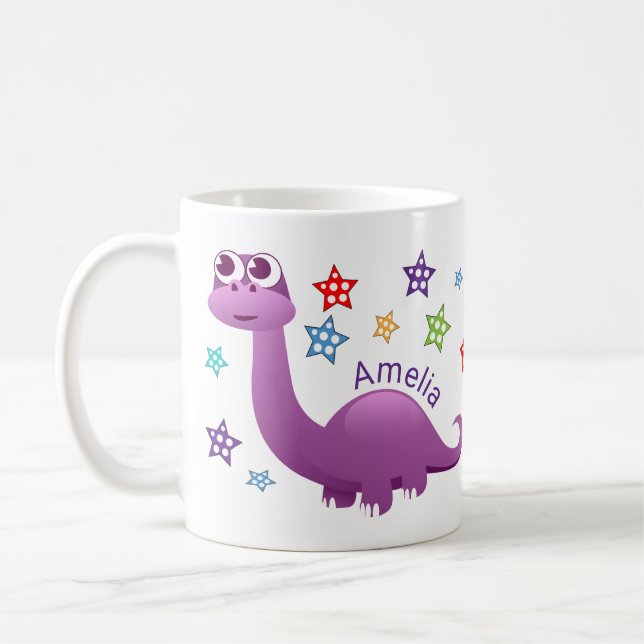 Kids Dinosaurier Personalisiert Kaffeetasse (Links)