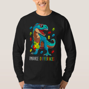 Kids Dinosaurier Trex verkraften Unterschiede Auti T-Shirt
