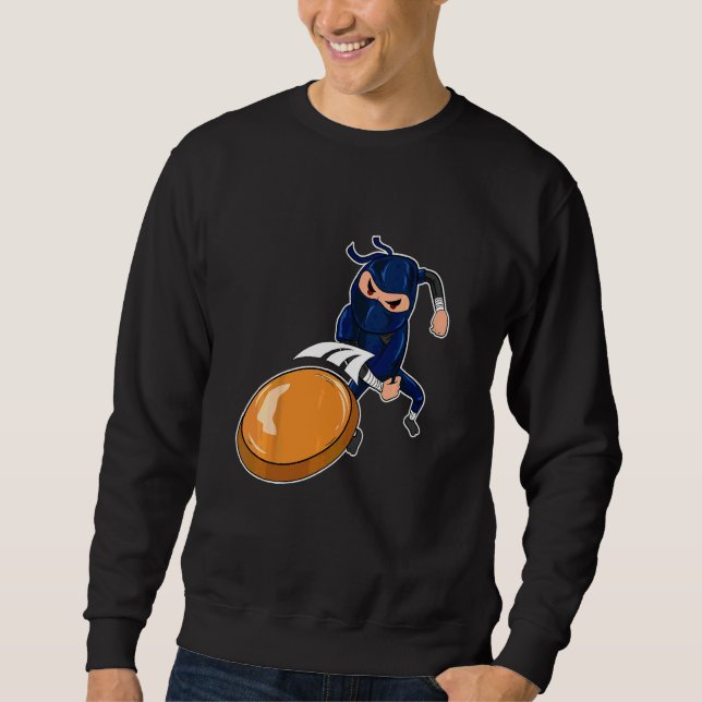 Kids Disc Golf Ninja Ultimate Frisbee Golfer Junge Sweatshirt (Vorderseite)