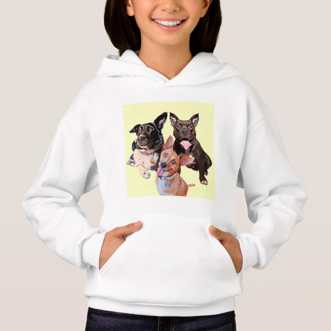 Kids Doggies Dexter Duke & Lucy Hoodies (Vorderseite)