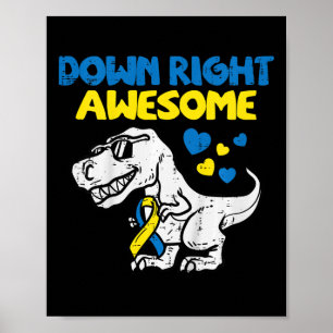 Kids Down Right Phantastisch Dino Down Syndrom Awa Poster