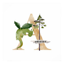 Kids Dragon Individuelle Name Monogram A Kinderzim