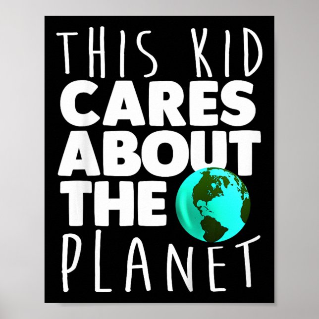 Kids Earth Day Environmental Climate Change Graphe Poster (Vorne)