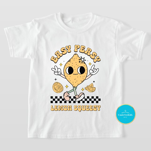 Kids Easy Peasy Lemon Squeezy Retro T - Shirt (Von Creator hochgeladen)