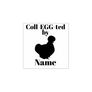 Kid's Egg Briefmarke - Silkie Bantam Gummistempel