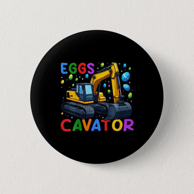 Kids Eggscavator Bunny Graf Egg Jäger Toddl Button (Vorderseite)