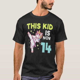 Kids Einhorn Karate Geburt Geboren 14 Karate T-Shirt