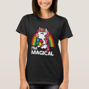 Kids Einhorn Regenbogen Puzzle Im Magischen Autism T-Shirt
