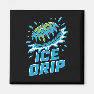 Kids Eishockey Puck Drip Grafik Eis Drip B Magnet