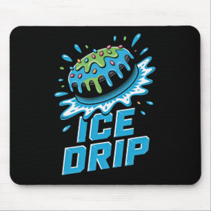 Kids Eishockeypuck-Drip-Grafik Eiscreme-Drip B Mousepad