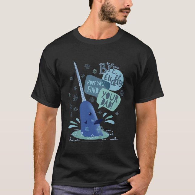 Kids Elf Narwhal Ich hoffe, Sie finden Ihren Vater T-Shirt (Vorderseite)