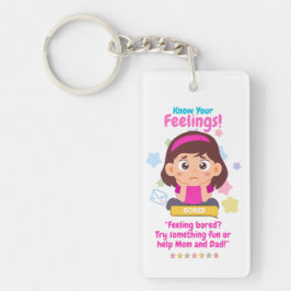 Kids Emotion mit Langeweile Schlüsselanhänger