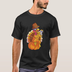 Kids Erntedank Video Game Dabbing Türkei Pilgri T-Shirt