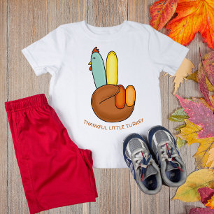 Kids Erntedankfest Truthahn Dankbar Friedenszeiche Baby T-shirt