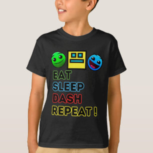 Kids Essen Schlafen Dash Wiederholen Videospiel Ge T-Shirt