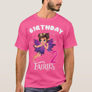Kids Fairy Birthday Party 2 Jahre alt Fairy Birthd T-Shirt