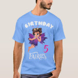 Kids Fairy Birthday Party 5 Jahre alt Fairy Birthd T-Shirt<br><div class="desc">Kinder Fairy Geburtstagsparty 5 Jahre alt Fairy Birthday Party .</div>