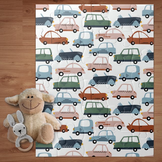 Kids farbenfroh Retro Car und LKW Muster Puzzle (Von Creator hochgeladen)